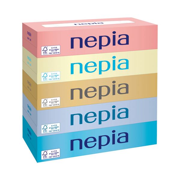 (まとめ) ネピア ティシュ 150組×5箱 〔×5セット〕