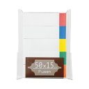 (まとめ) TANOSEE ふせん 50×15mm ホワイト(5色帯入) 1パック(5冊) 〔×30セット〕【代引不可】【北海道・沖縄・離島配送不可】