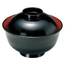 5寸 千筋丼物椀/お椀 〔黒内朱 TA〕 直径156×高さ120(83)mm 日本製 食洗機対応 〔和食 レストラン 店舗 お店〕【代引不可】【北海道・沖縄・離島配送不可】
