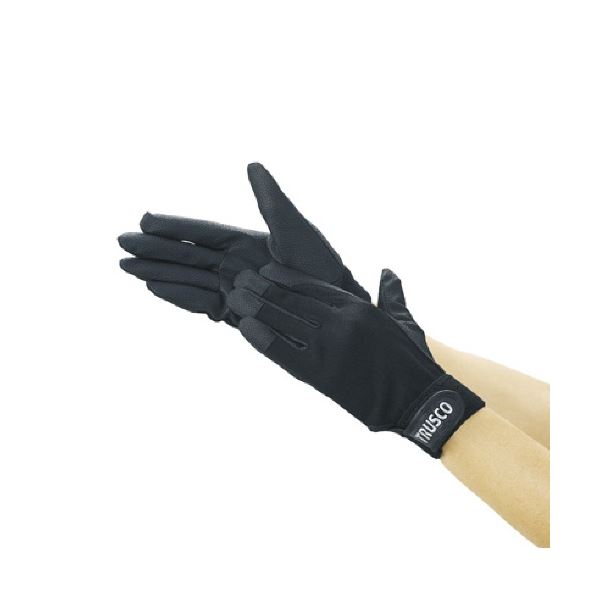 (まとめ) TRUSCO PU厚手手袋 エンボス加工 ブラック S TPUG-B-S 1双 〔×5セット〕