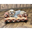 Pet Bed(ペットベッド)あご置きクッション付き オレンジ×キャメル 【北海道・沖縄・離島配送不可】