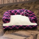Pet Bed(ペットベッド)あご置きクッション付き ピンク×ホワイト 【北海道・沖縄・離島配送不可】