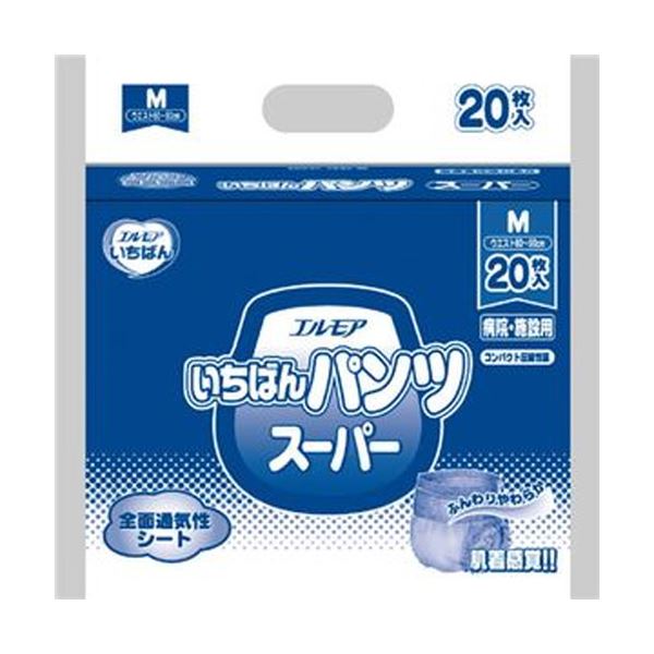 （まとめ）カミ商事 エルモア いちばん パンツスーパー M 1パック（20枚）〔×10セット〕 【北海道・沖縄・離島配送不可】