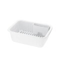 (まとめ) 水切りラックセット/キッチン用品 〔ホワイト M〕 抗菌加工 カトラリーポケット付 『シェリー』 〔×20個セット〕【代引不可】【北海道・沖縄・離島...