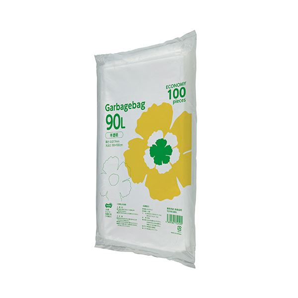 TANOSEE ゴミ袋エコノミー 半透明 90L 1セット（500枚：100枚×5パック） 【北海道・沖縄・離島配送不可】