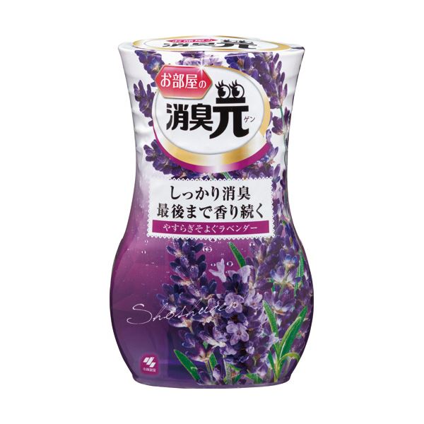 （まとめ）小林製薬 お部屋の消臭元 やすらぎそよぐラベンダー 400ml 1セット（5個） 〔×3セット〕 【北海道・沖縄・離島配送不可】
