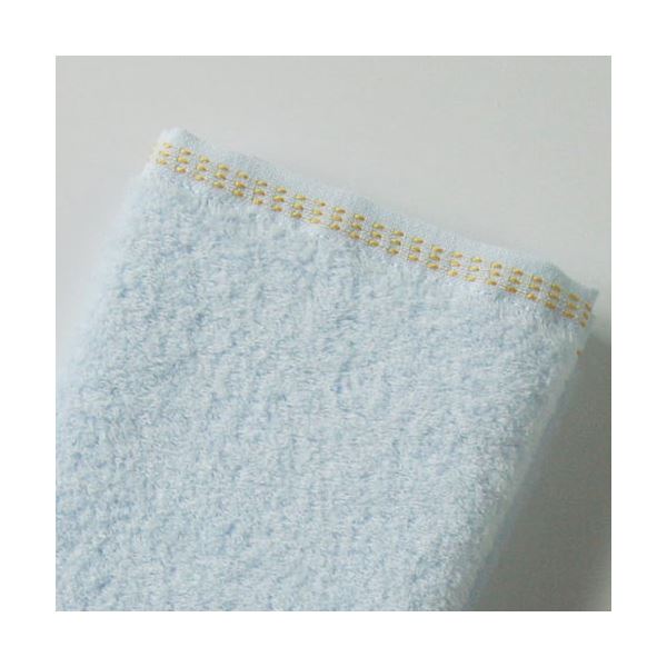 (まとめ) 楠橋紋織 くすばしタオル ダブルスター プレッソ DOUBLE STAR presso わた媛 watahime ウォッシュタオル 約33cm×35cm ブルー 1-62008-51-B 〔×5セット〕