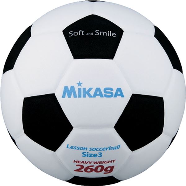 MIKASA（ミカサ）スマイルサッカーボール 3号球 ホワイト×ブラック 〔SF326WBK〕 【北海道・沖縄・離島配送不可】