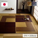夏用 い草 ラグマット/絨毯 〔シンプル ベージュ 191×250cm〕 長方形 日本製 抗菌 防臭 湿度調節 耐久性 〔リビング〕 【北海道・沖縄・離島配送不可】(3)