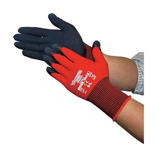 (まとめ) ユニワールド WONDER GRIP コンフォート レッド XL WG-310-RD-XL 1双 〔×5セット〕