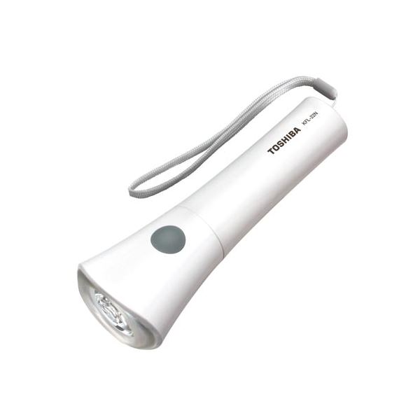 （まとめ） 東芝 LED懐中電灯 乾電池別 単2形2本用 ホワイト 〔×3セット〕 【北海道・沖縄・離島配送不..