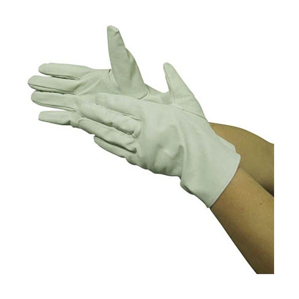 (まとめ) ユニワールド 革手工房 牛クレスト ストレート L 880-L 1双 〔×5セット〕