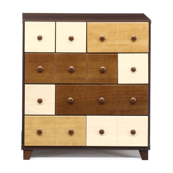 日本製 天然木 チェスト 4段 〔75.5cm幅 ブラウン本体〕 完成品 タンス 衣類収納 引出し収納 【北海道・沖縄・離島配送不可】