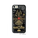 STAR WARS スター・ウォーズ グッズコレクション FLASH M-FALCON 基板アート iPhone 7/8ケース 黒 F7/8B【代引不可】【北海道・沖縄・離島配送不可】