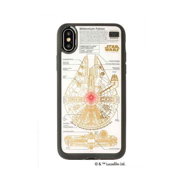 STAR WARS スター・ウォーズ グッズコレクション FLASH M-FALCON 基板アート iPhone Xケース 白 F10W【代引不可】【北海道・沖縄・離島配送不可】