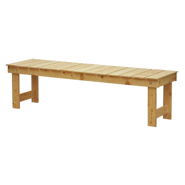 ひのき縁台/ベンチ椅子 〔約幅148cm〕 木製 日本製 ナチュラル 〔玄関 軒先 縁側 ガーデン〕