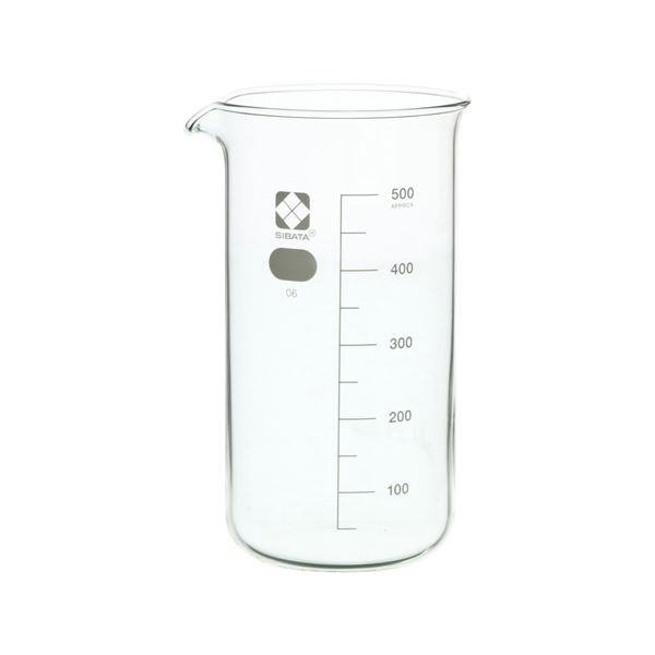 トールビーカー 目安目盛付 500mL 10入 〔010040-500A〕 【北海道・沖縄・離島配送不可】