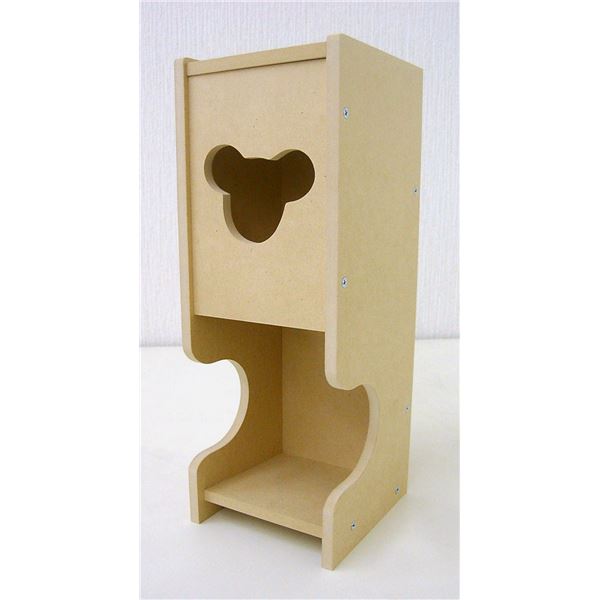 トイレラック/トイレットペーパー収納 〔約幅14×奥行14.5×高さ37.5cm〕 ナチュラル(無塗装) コンパクト フタ付き 日本製【代引不可】【北海道・沖縄・離島配送不可】