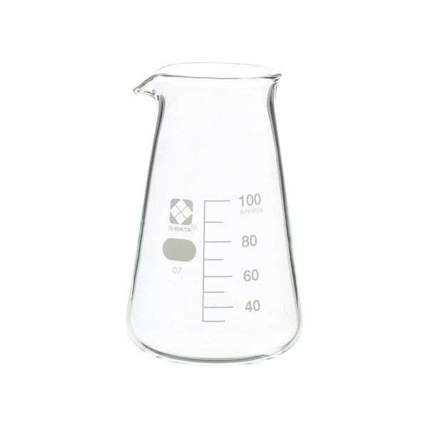 コニカルビーカー 目安目盛付 100mL 10入 〔010050-100A〕 【北海道・沖縄・離島配送不可】