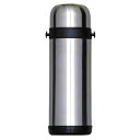 水筒/ステンレスボトル 〔1.0L〕 縦92×横110×高さ270mm ワンタッチオープン コップ 肩ベルト付き 『ワンダー』 〔アウトドア〕【代引不可】【北海...
