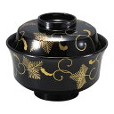 新4寸新 天竜寺椀/お椀 〔黒松唐草 TA〕 直径121×高さ99(66)mm 日本製 食洗機対応 〔和食 レストラン 店舗 お店〕【代引不可】【北海道・沖縄・離島配送不可】