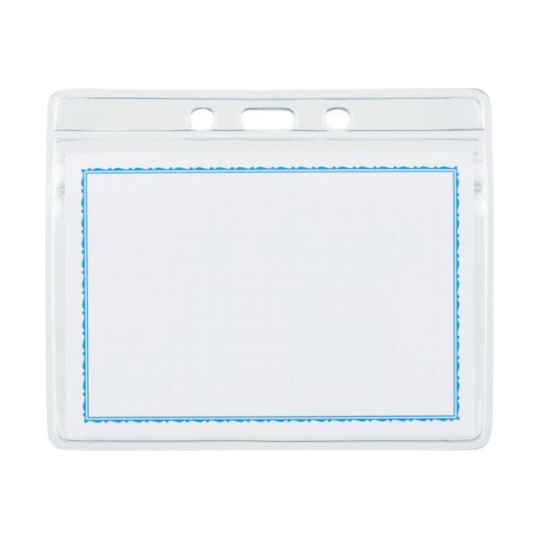 (まとめ) TRUSCOソフト名札ケースファスナー付 名刺サイズ TNH-32 1袋（10枚） 〔×10セット〕【代引不..