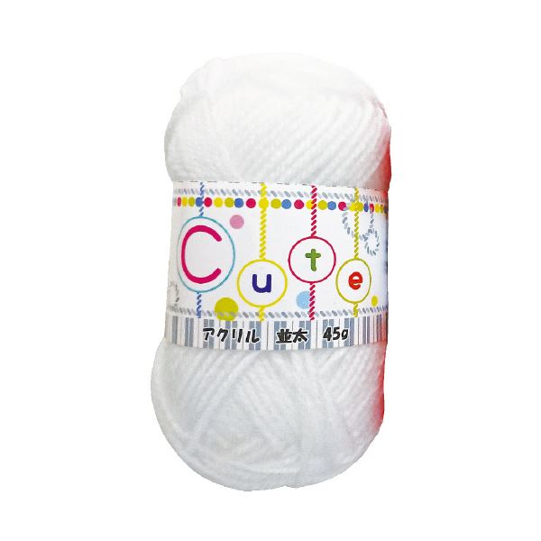 （まとめ）毛糸（並太） 45g 白〔×30セット〕【代引不可】【北海道・沖縄・離島配送不可】