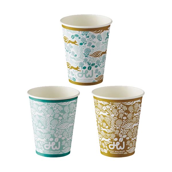 TANOSEE 厚紙タンブラークローバー＆フォックス 280ml（9.5オンス）1セット（1000個：50個×20パック） 【北海道・沖縄・離島配送不可】