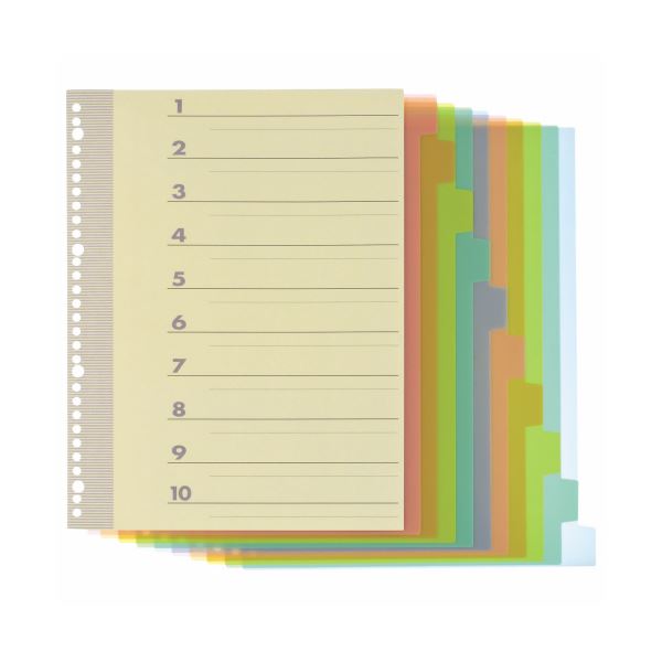 (まとめ) TANOSEE インデックス（PP） A4タテ 4・30穴 10山1組 1パック 〔×30セット〕【代引不可】【北..