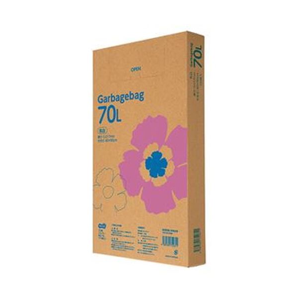 （まとめ）TANOSEE ゴミ袋エコノミー乳白半透明 70L BOXタイプ 1箱（110枚）〔×10セット〕 【北海道・沖縄・離島配送不可】