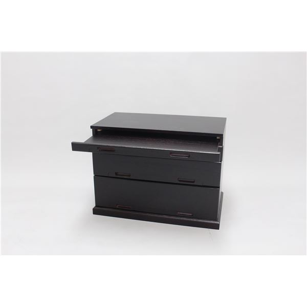 天然木桐材のモダン仏壇キャビネット ブラウン 完成品 DFCX6245BR