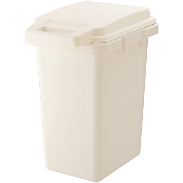 ゴミ箱/ダストボックス 〔33L ホワイト〕 日本製 ロック式ふた付き ポリ袋止め付き 防汚 防臭 抗菌ペール 〔キッチン〕 【北海道・沖縄・離島配送不可】