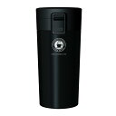 真空断熱 タンブラー/水筒 〔ブラック〕 370ml ステンレス ワンプッシュオープン ロック付き スリム仕様 『アスベル』【代引不可】【北海道・沖縄・離島配送不可】