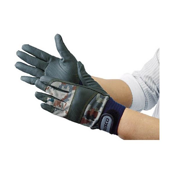 (まとめ) TRUSCO PU迷彩手袋 グレー迷彩 LL TPU-CMG-LL 1双 〔×3セット〕