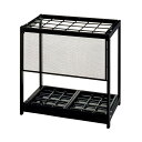 TANOSEE 傘立て(折りたたみタイプ) 24本用 ブラック 1台 完成品 【北海道・沖縄・離島配送不可】