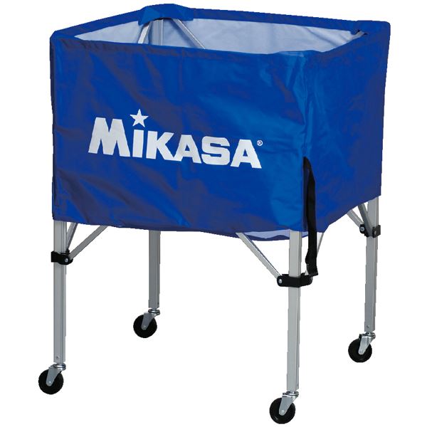 MIKASA（ミカサ）器具 ボールカゴ 箱型・中（フレーム・幕体・キャリーケース3点セット） ブルー 〔BCSPS〕 【北海道・沖縄・離島配送不可】