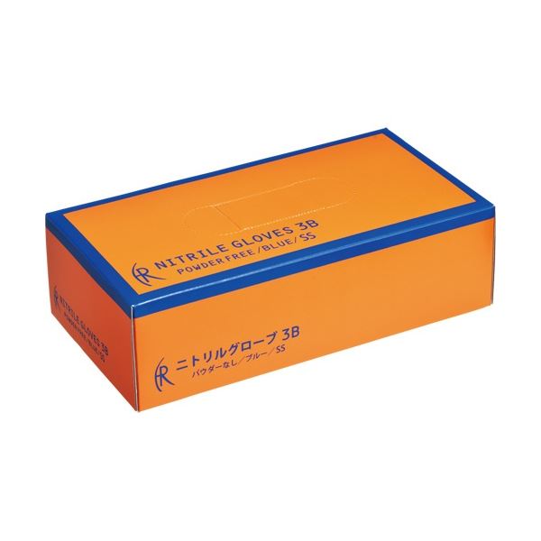 (まとめ) ファーストレイト ニトリルグローブ3B パウダーフリー SS FR-5660 1箱(200枚) 〔×3セット〕