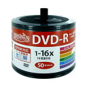 (まとめ) ハイディスク 録画用DVD-R 120分1-16倍速 ホワイトワイドプリンタブル 詰替え用 HDDR12JCP50SB2 1パック(50枚) 〔×10セット〕【代引不可】【北海道・沖縄・離島配送不可】(2)