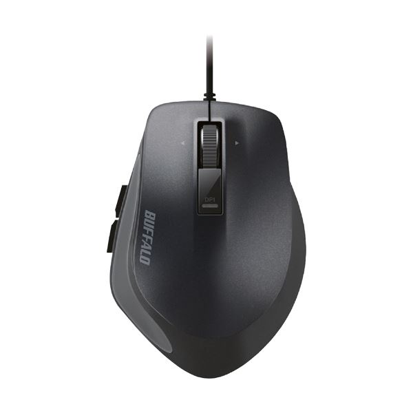 (まとめ) バッファロー 有線 BlueLEDプレミアムフィットマウス Mサイズ ブラック BSMBU500MBK 1個 〔×10セット〕【代引不可】【北海道・沖縄・離島配送不可】