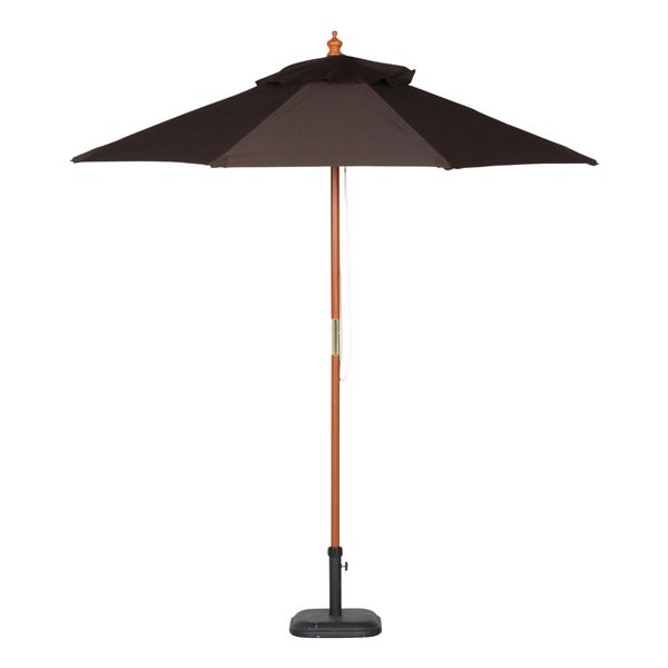 木製パラソル 幅210cmタイプ ブラウン 組立品 〔パラソルベース別売〕 【北海道・沖縄・離島配送不可】