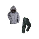 (まとめ)川西工業 レインウェア(男女兼用)雨職人 グレー Mサイズ 3530-GR-M 1着〔×3セット〕 【北海道・沖縄・離島配送不可】