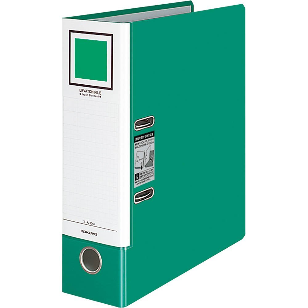 （まとめ買い）コクヨ レバッチファイル ジャパンスタンダード A4 2穴 680枚収容 緑 フ-AL200G 〔3冊セット〕【北海道・沖縄・離島配送不可】