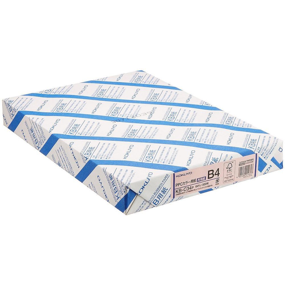 B4 Size Paper - （まとめ買い）コクヨ PPCカラー用紙 共用紙 FSC認証 B4 500枚 ピンク KB-C34P 〔×3〕【北海道・沖縄・離島配送不可】