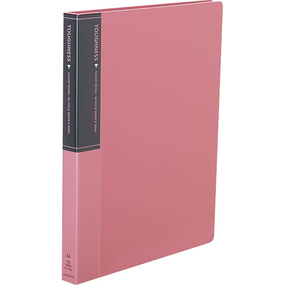 コクヨ クリヤーブック タフネス ミドルリング 替紙式 A4 縦 30穴 桃 ラ-F720P【北海道・沖縄・離島配..