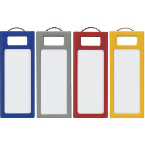 【メール便発送】コクヨ キーホルダー型名札 KEYSYS 青・グレー・赤・黄 ナフ-S230MIX 【代引不可】