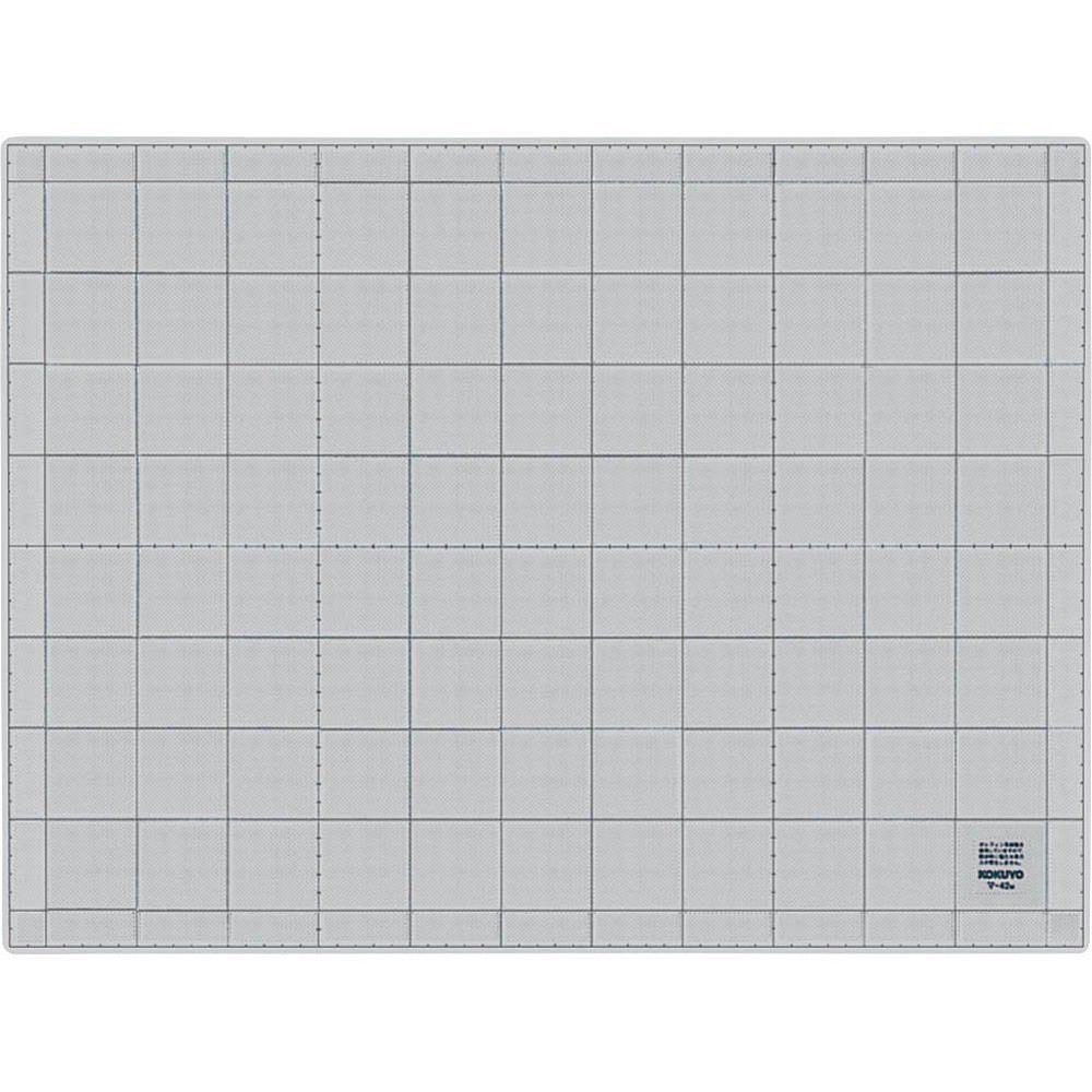 コクヨ カッティングマット 両面仕様 方眼罫 3mm厚 600×450mm グレー マ-43M【北海道・沖縄・離島配送不可】