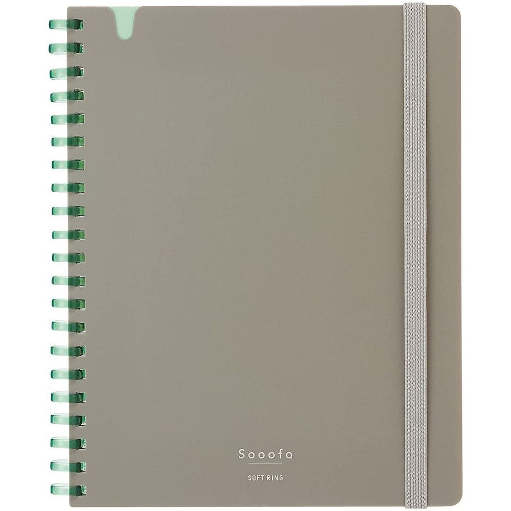 （まとめ買い）コクヨ ソフトリングノート Sooofa(スーファ) B6変形 4mm方眼罫 カットオフ 80枚 ウォームグレー ス-SV748S4-DM 〔3冊セット〕 【北海道・沖縄・離島配送不可】