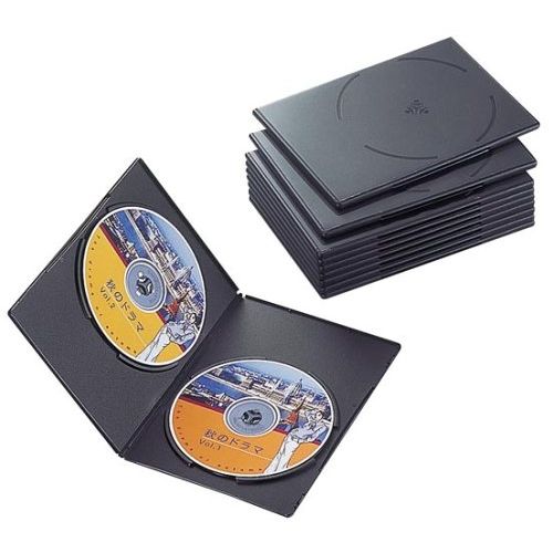 エレコム CCD-DVDS06BK スリムDVDトールケース【代引不可】【北海道・沖縄・離島配送不可】