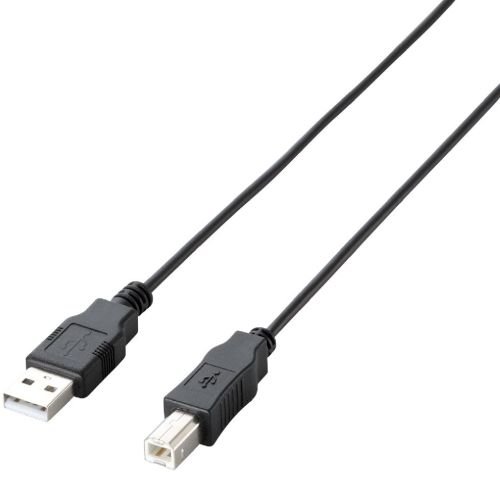 【メール便発送】エレコム RoHS指令準拠&環境配慮パッケージ エコUSB2.0ケーブル A-Bタイプ 1.5m ブラック U2C-JB15BK【代引不可】