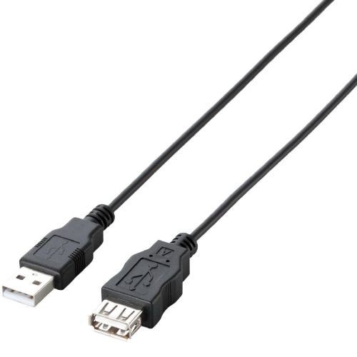 【メール便発送】エレコム RoHS指令準拠&環境配慮パッケージ エコUSB2.0延長ケーブル Aオス-Aメスタイプ 1.5m ブラック U2C-JE15BK【代引不可】
